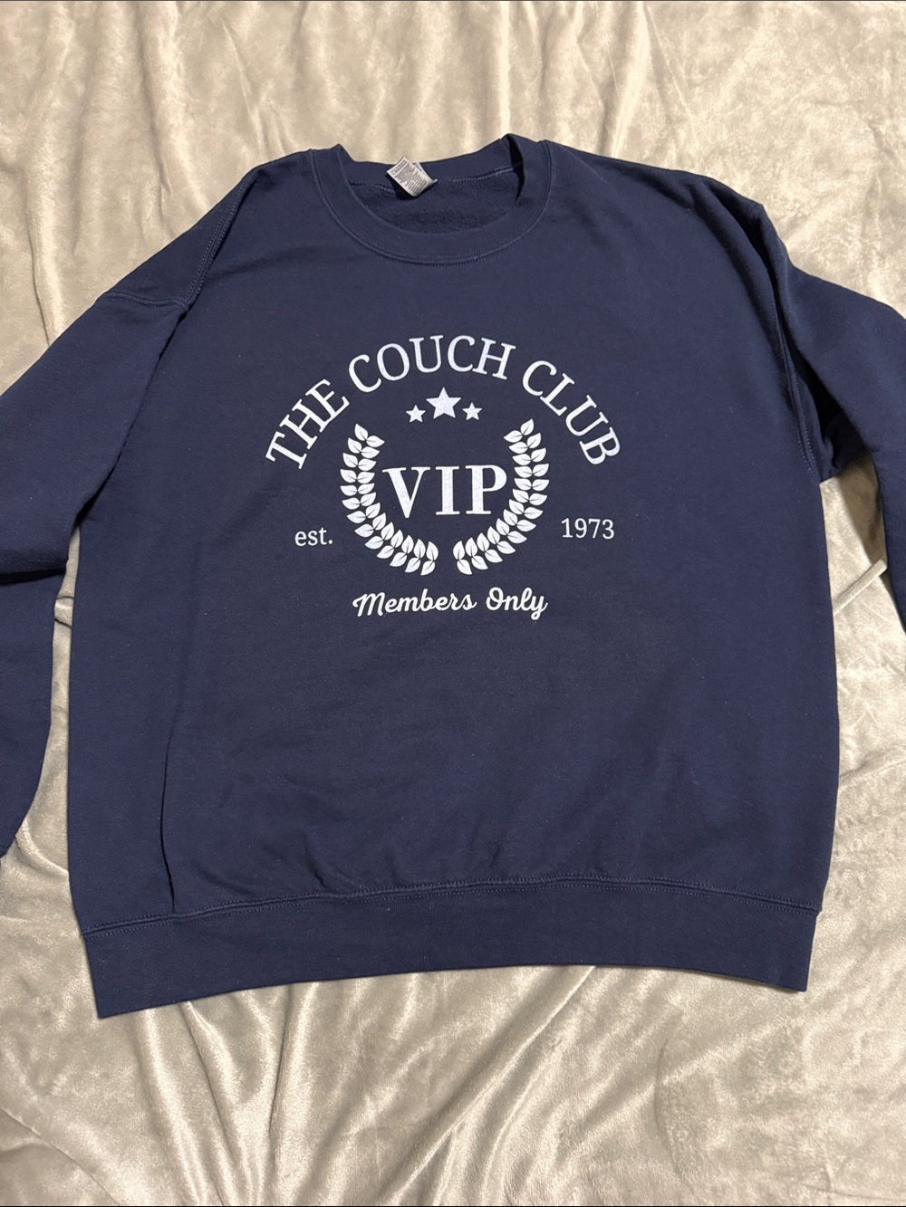 Gildan Navy 'The Couch Club VIP' Crewneck Sweatshirt